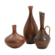 Trois vases en grès à décor de glaçure brunâtre Carl-Harry Stålhane