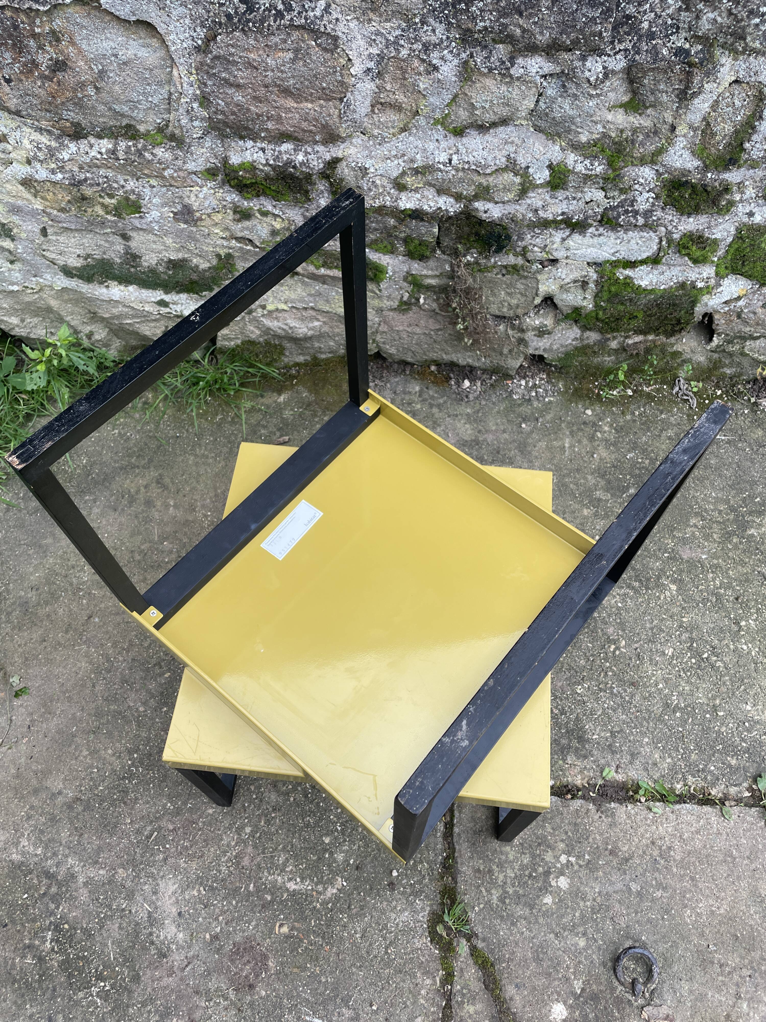 Pair of green and black metal side tables by Habitat