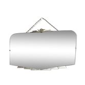 Bevelled art deco mirror - 68 x 42 cm