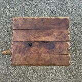 Solid wood stool in brutalist style