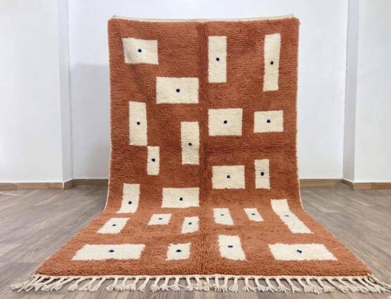 Authentic traditional handmade Berber rug 2/3 m