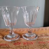 2 WINE GLASSES IN CUT BACCARAT CRYSTAL, 19TH CENTURY PERIOD CIRCA 1850 - 11.4CM