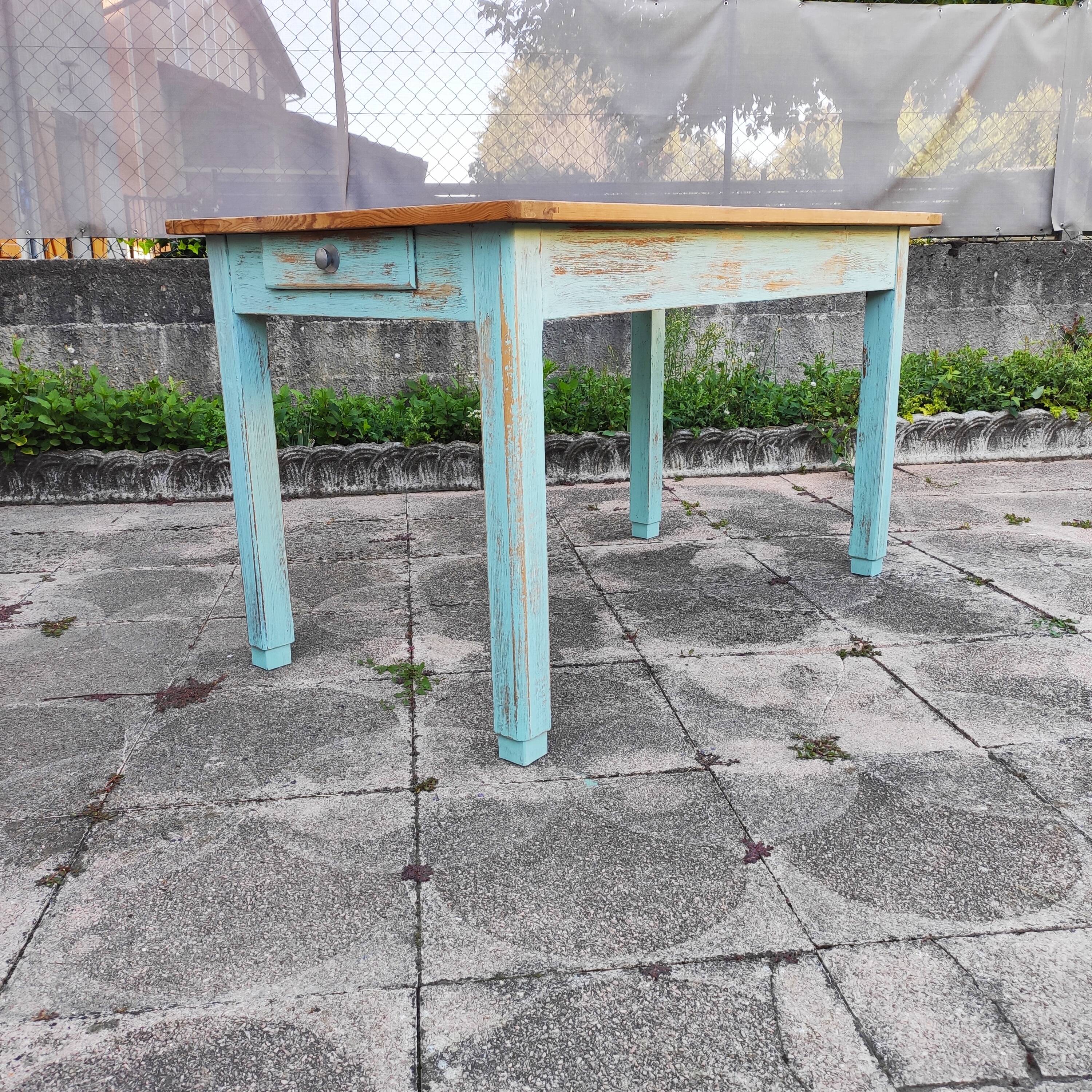 Weathered farm table