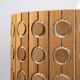Pine Pendant Lamp – Cylindrical with Circle Pattern, Scandinavia – 1960s/1970s