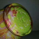 Vase Clichy puffed glass speckled