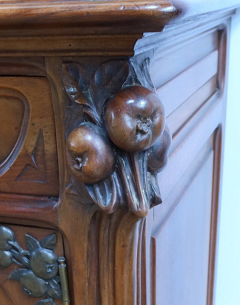 Walnut Sideboard, Art Nouveau – 1900