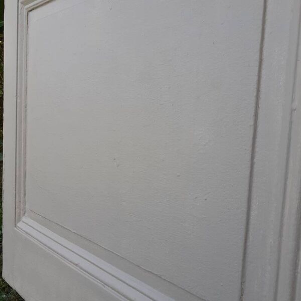 Porte ancienne de communication vitrée moulurée 218,5x83 15 petits carreaux