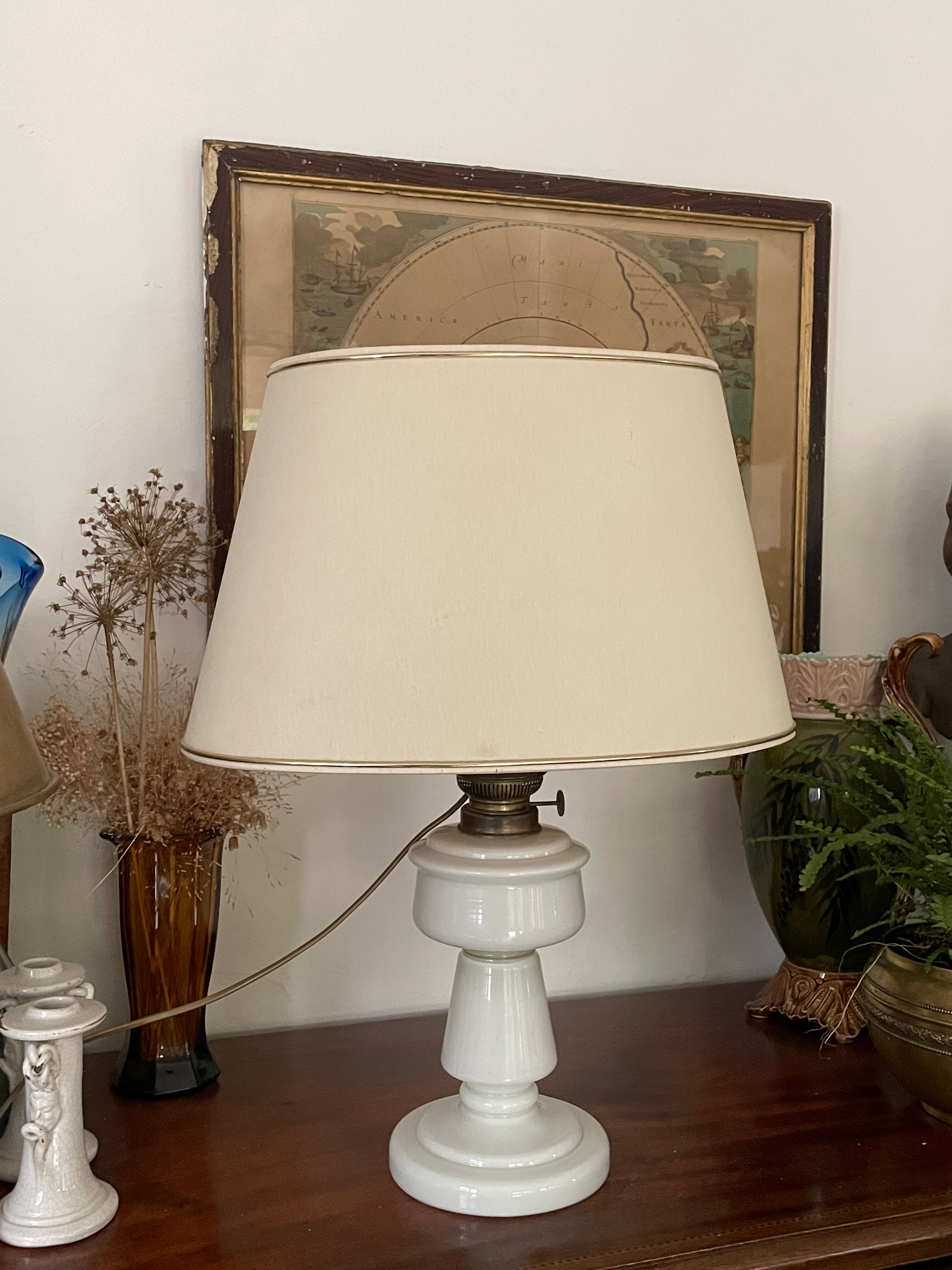 Opaline lamp circa 1900