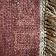 Scandinavian Modern Röllakan Pink and White Flatweave Rug, Sweden, 1960s