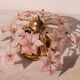 Charming Murano Vintage Ceiling Light Pink Flowers, 1970s
