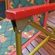 Rocking chair rocking vintage children's flesh