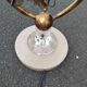 Lampadaire Vintage Banci Firenze en Fer Forgé Doré et Cristal, 1970