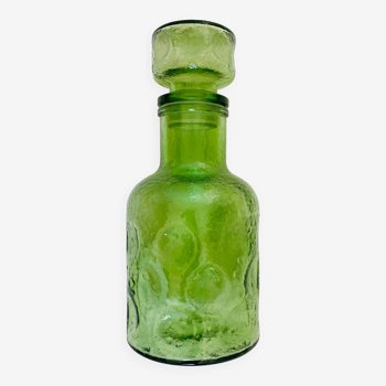 Vintage seventies green glass carafe