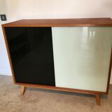 Buffet showcase vintage feet compass sliding doors