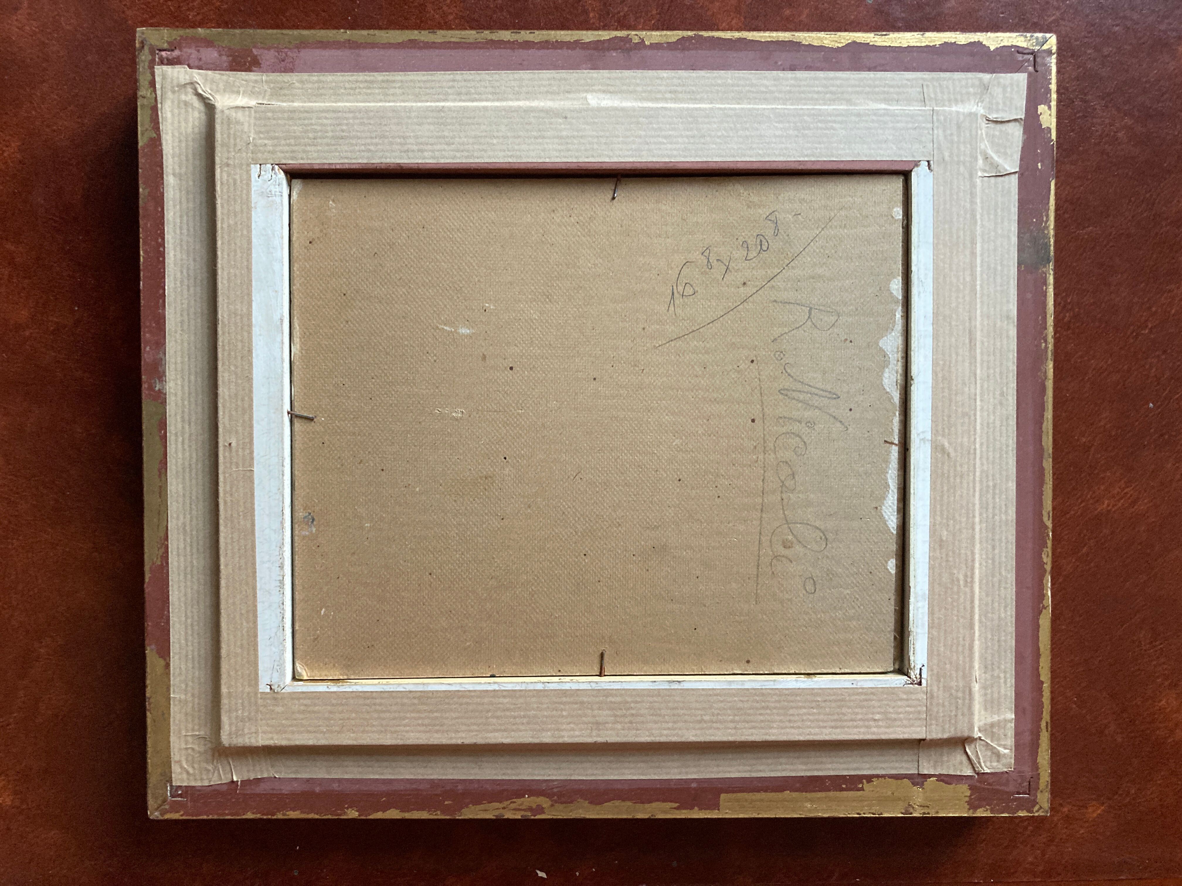 Vintage painting Woman languishing on a sofa