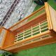 Bed wood and rattan 1960