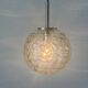 Hanging lamp in hand-blown white glass by Doria Leuchten, 1960s Germany