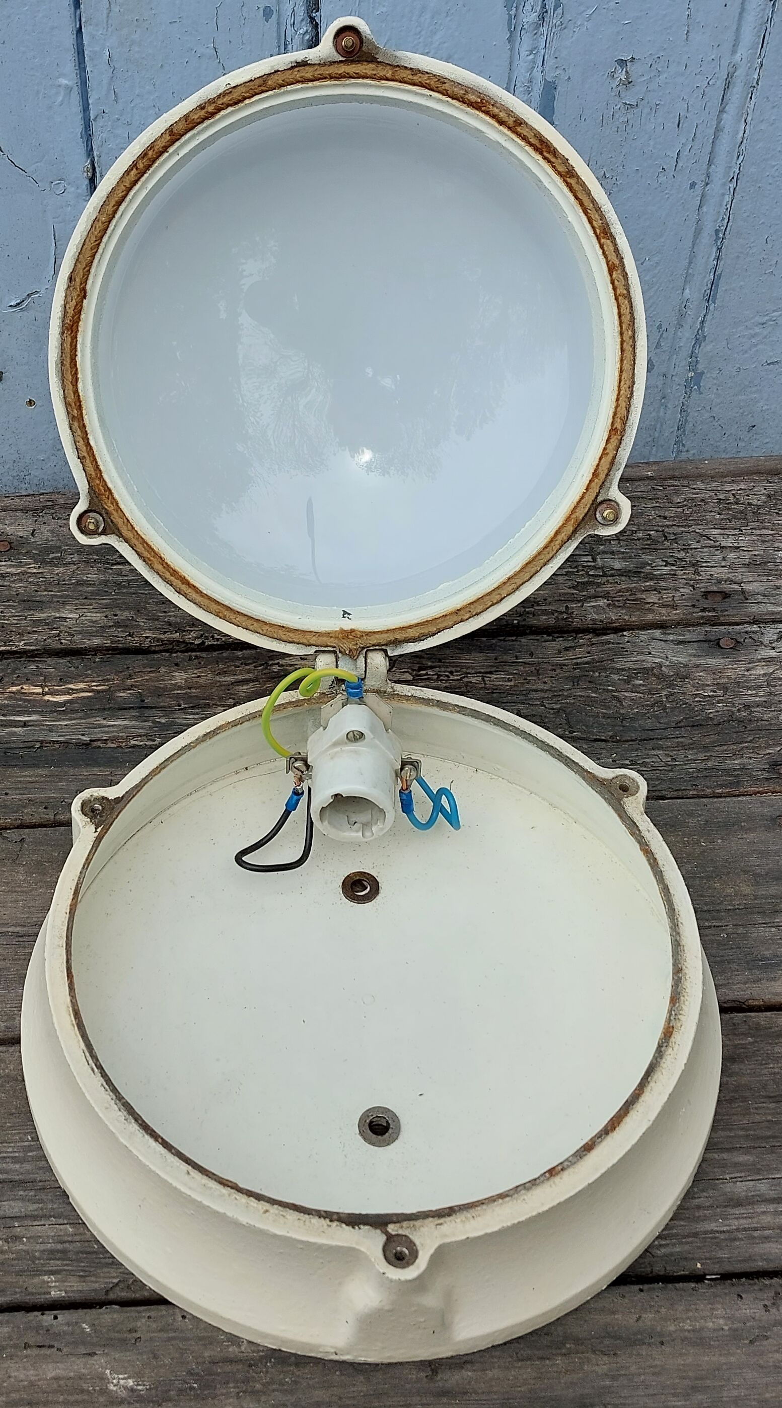 industrial ceiling lamp in opaline