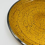 Vintage speckled yellow Palma plate Boch La Louvière