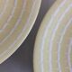 Set of 5 old Longchamp sunny yellow flat plates
