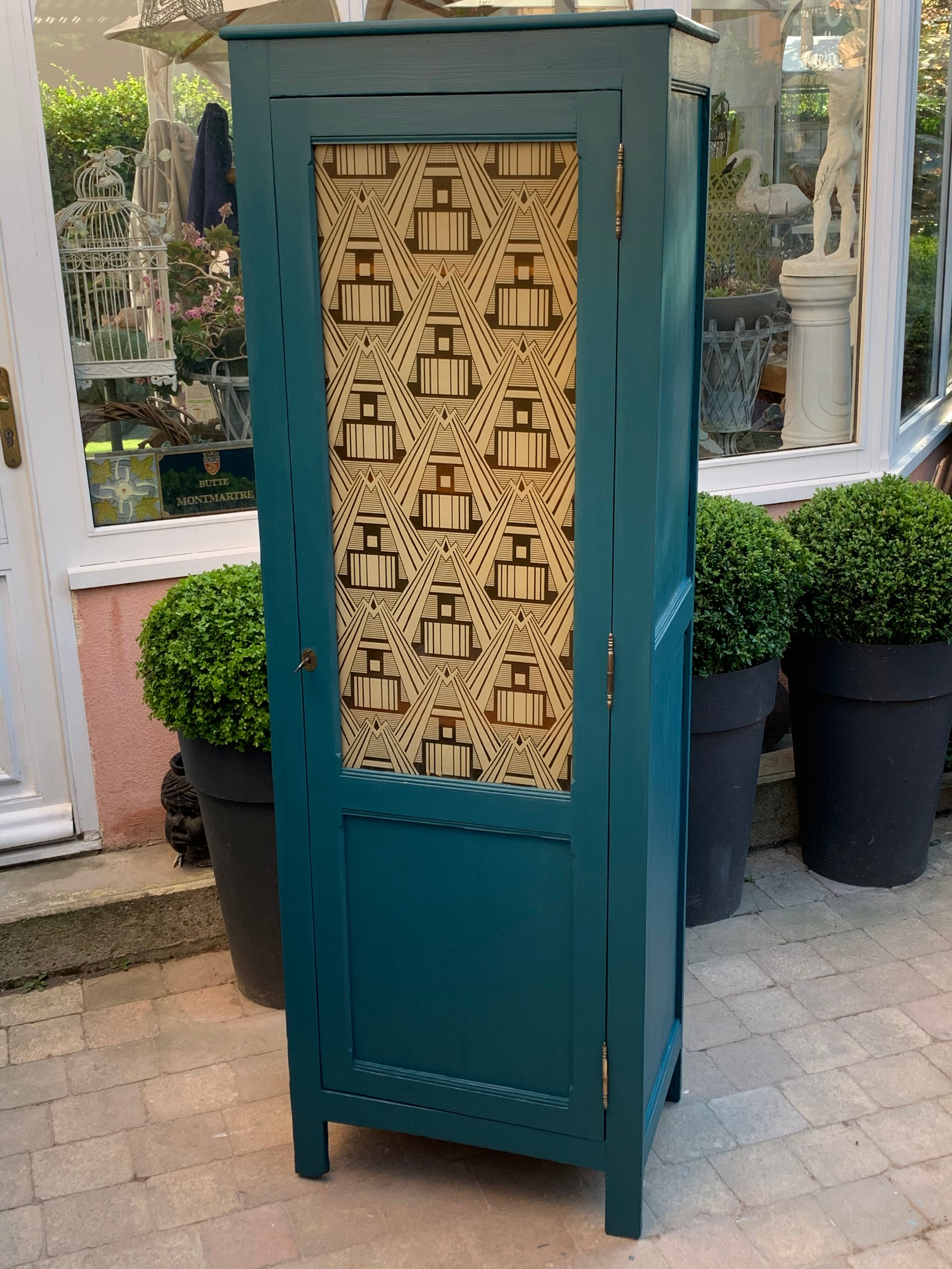 Art Deco glass Parisian wardrobe