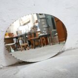 Mirror beveled art deco oval 59cm x 93cm