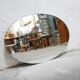 Mirror beveled art deco oval 59cm x 93cm