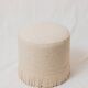 Pair of wool poufs