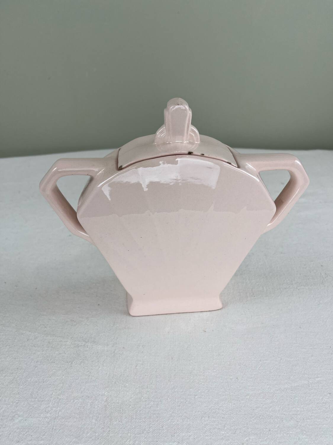 Art Deco pink sugar bowl