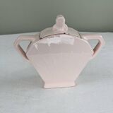 Art Deco pink sugar bowl
