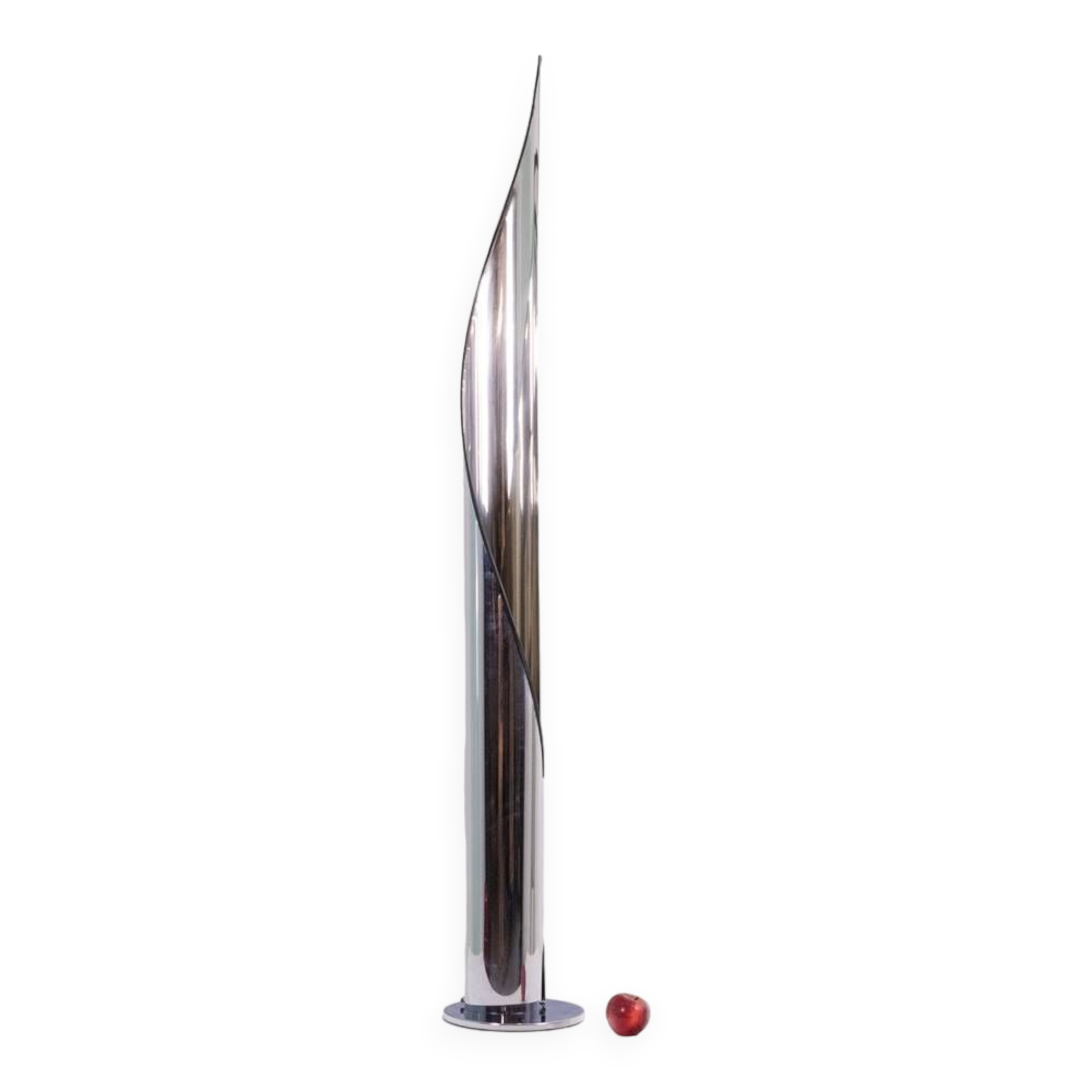 Stilnovo. Polished stainless steel floor lamp. 1970s. LS5913589A