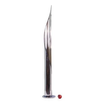 Stilnovo. Polished stainless steel floor lamp. 1970s. LS5913589A