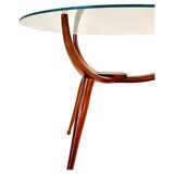 Table araignée en bois du milieu du siècle, dans le style de Carlo De Carli Italie années 1950