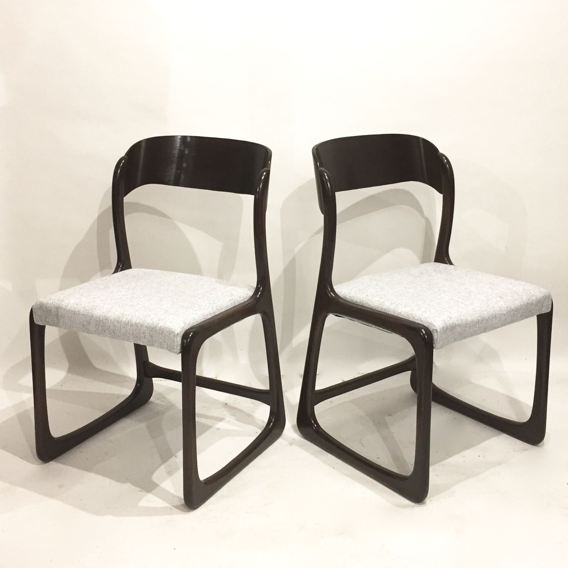 Series of 4 Retaped Baumann Chairs