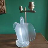 Crystal lamp Lalique with two doves model Ariane