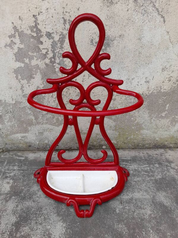 Porte parapluie canne en fonte émaillée