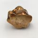Vintage brass frog figure - 1970s