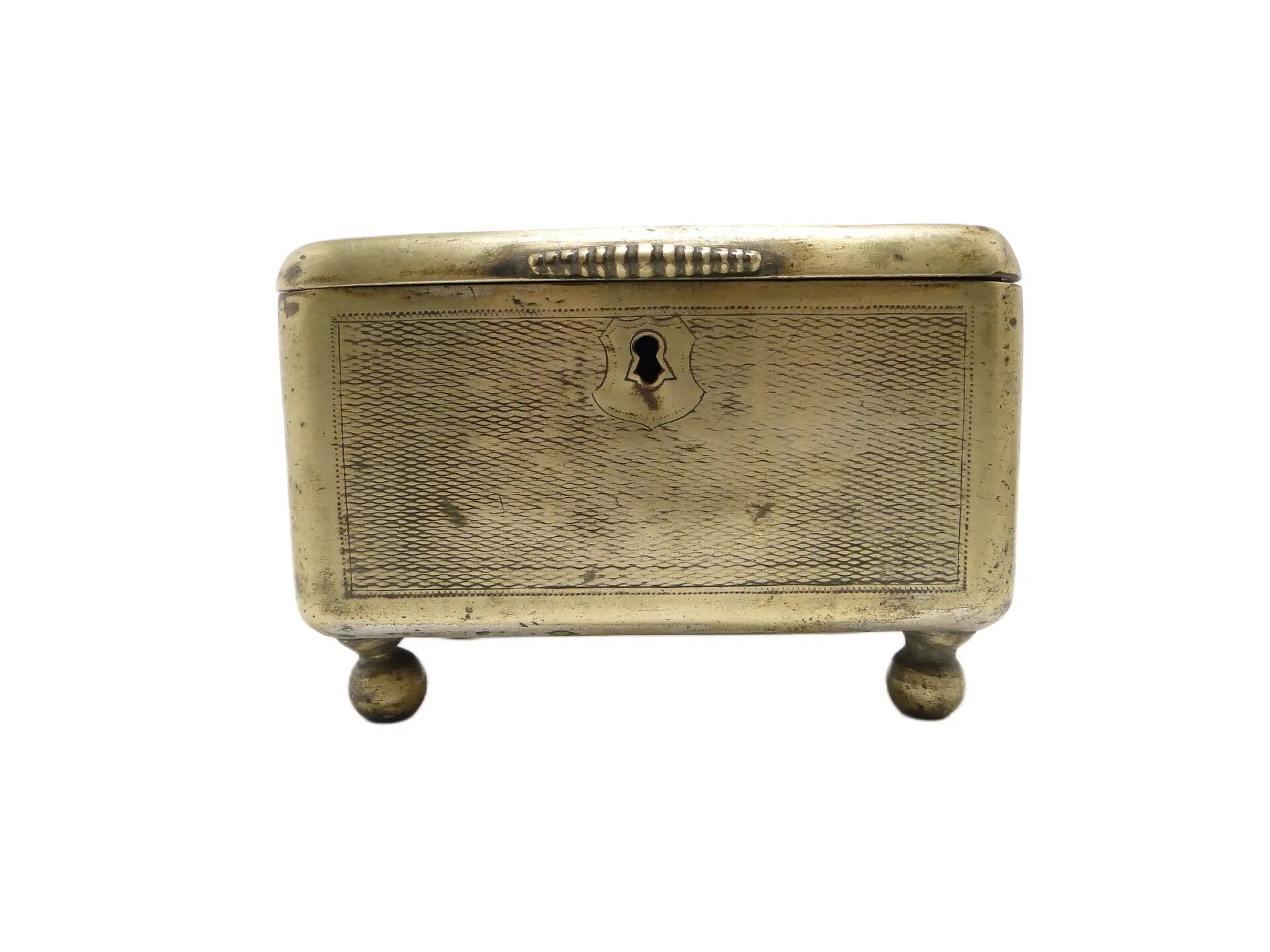 Sugar bowl, neoclassicism, silver-plated brass, Fraget, Poland, 19th century