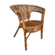 Fauteuil vintage rotin et osier 1940