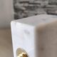 Pair of 1980s Italian style lamps in brass with marble base