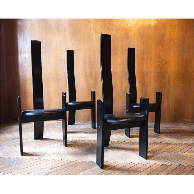 "Golem" chairs by Vico Magistretti, Italy 1970s