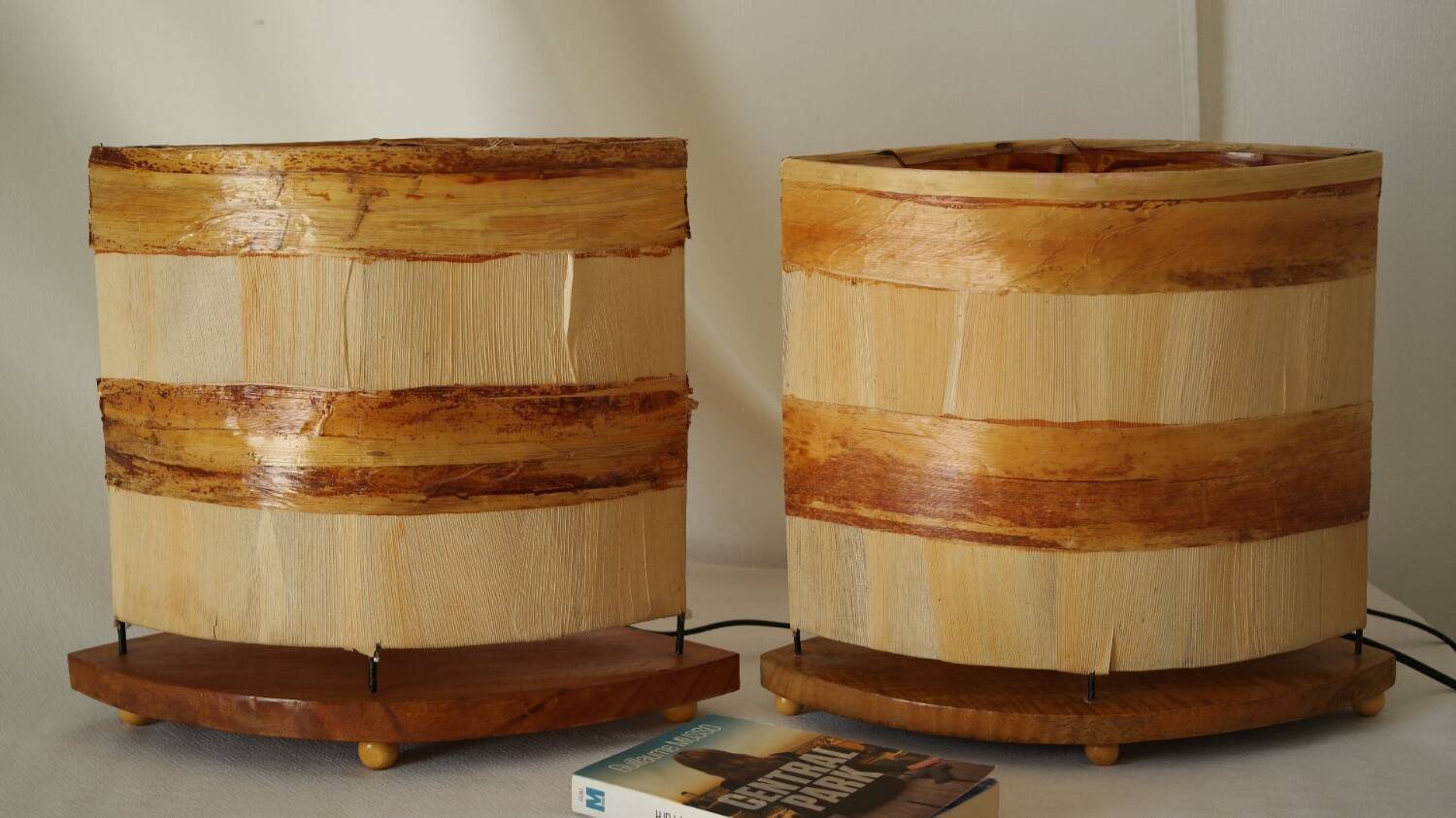 Pair of vintage exotic lamps