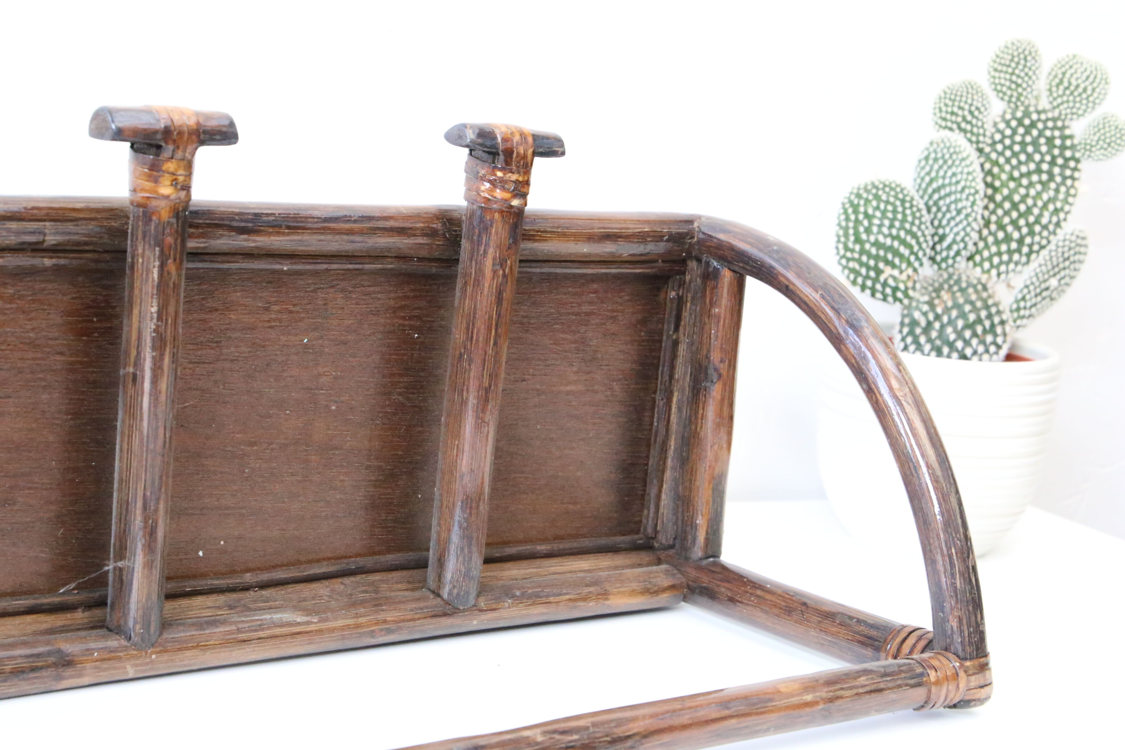 Rattan wall coat holder