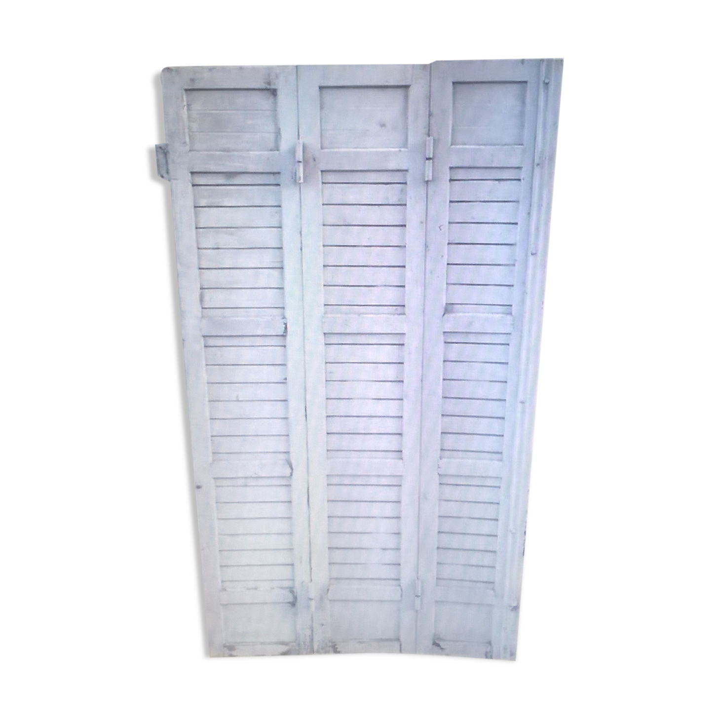Old wooden louvers shutter