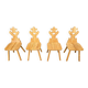 Chaises tiroliennes vintage rustiques, années 1960