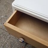 Large chest of drawers vintage wood white year 50