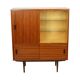 Large teak veneer display cabinet, 1960s design, 110 cm.