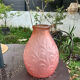Vase art déco verre moulé dépoli années 30
