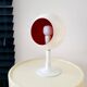 Space age eyeball tafellamp, Anvia, wit metaal, jaren 1960