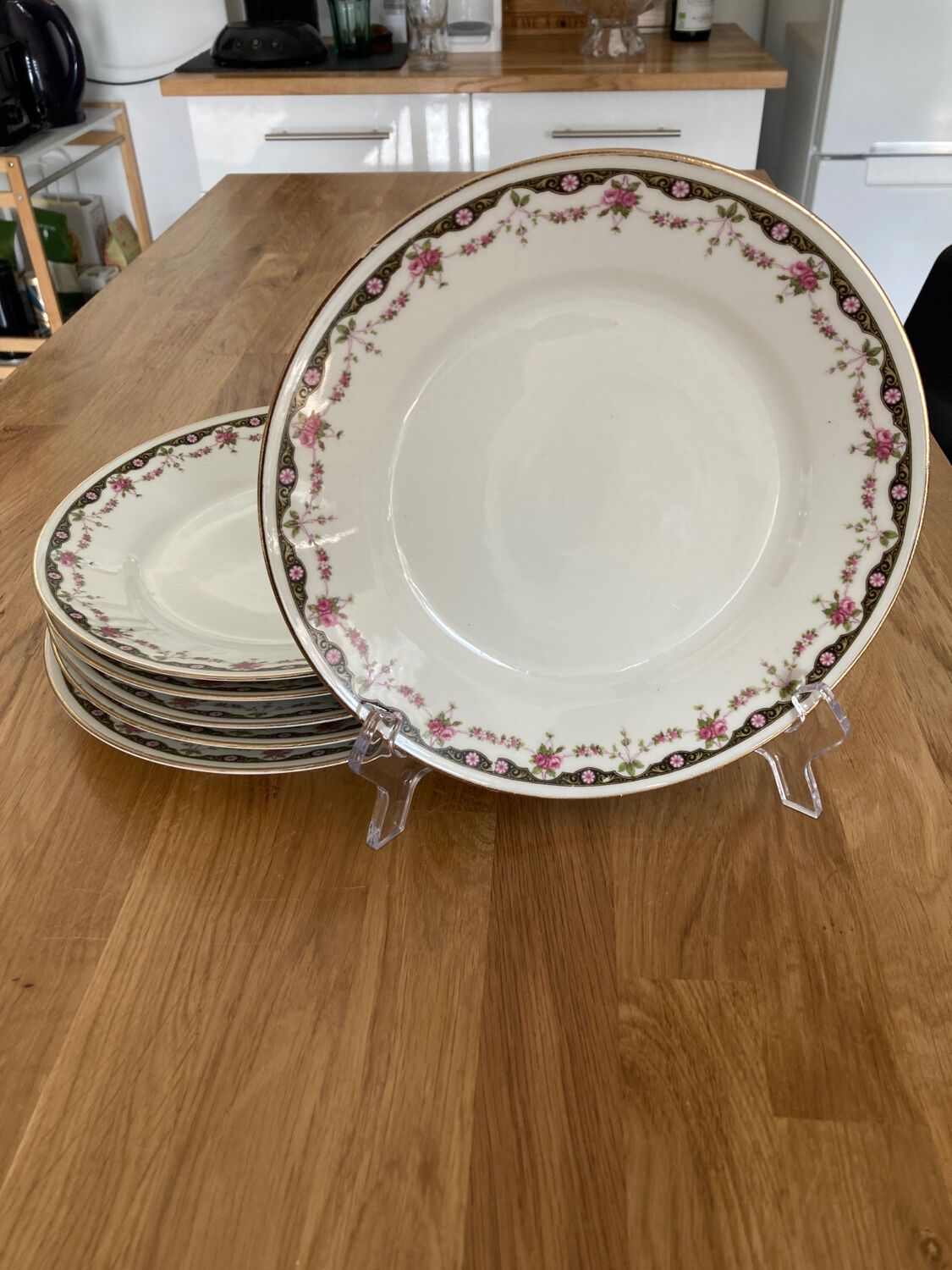 6 Limoges porcelain dessert plates